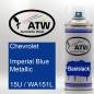 Preview: Chevrolet, Imperial Blue Metallic, 15U / WA151L: 400ml Sprühdose, von ATW Autoteile West.